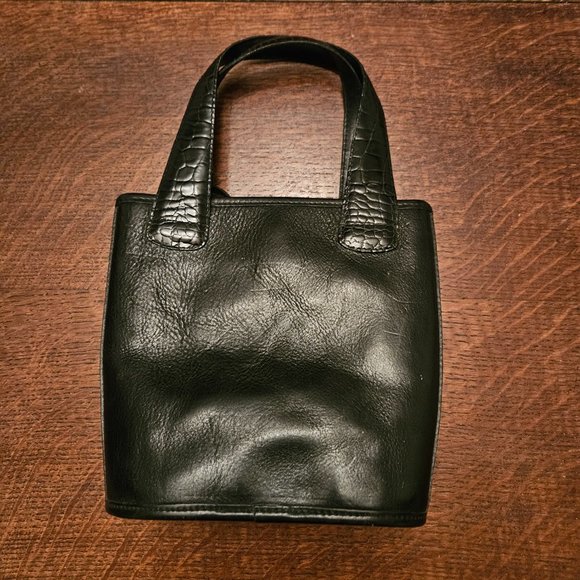 Brighton Black Leather Mini Tote Bag - Picture 2 of 7